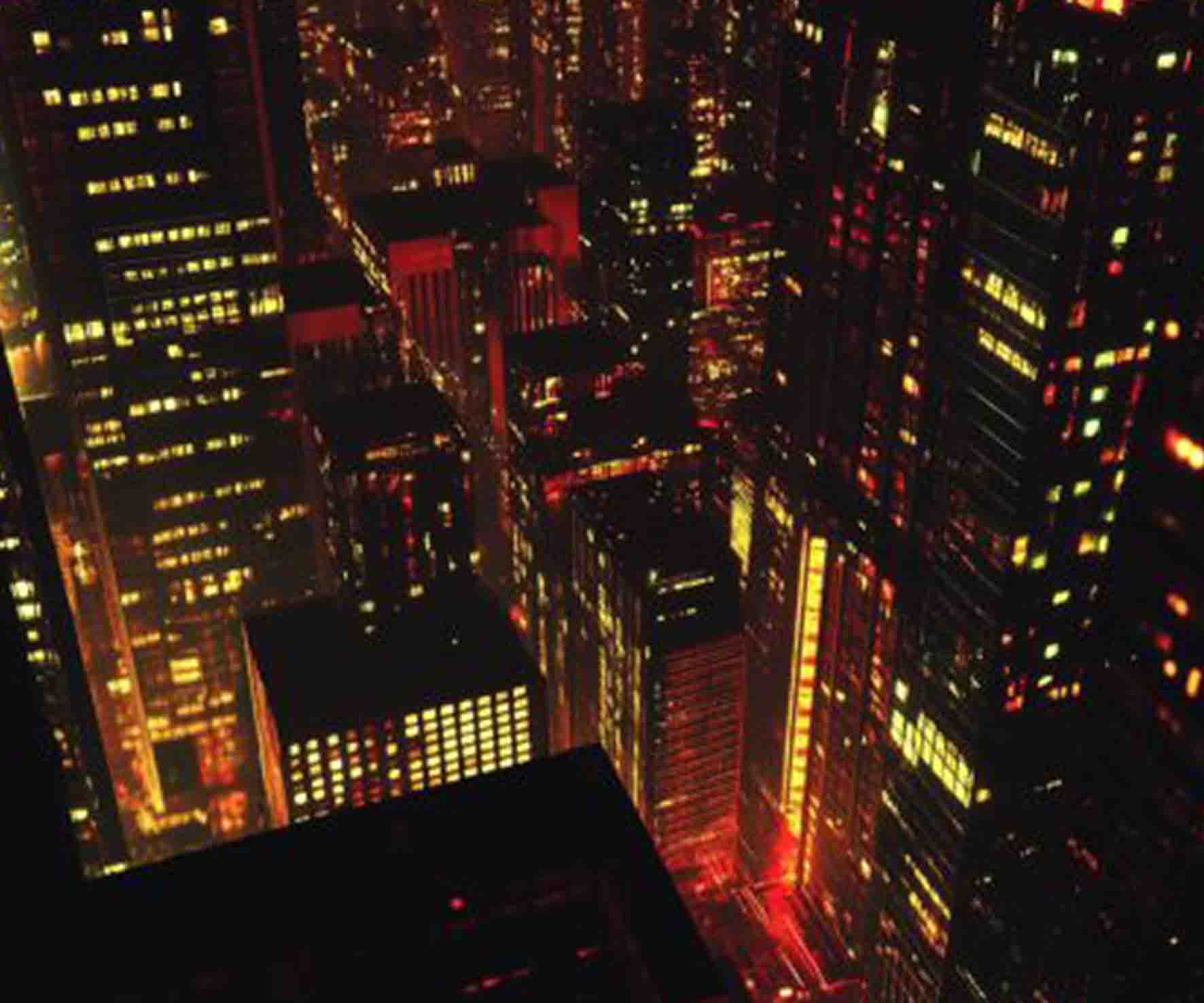 Podkładka pod mysz Cyberpunkowe miasto nocą S Podkładka pod mysz Cyberpunkowe miasto nocą S