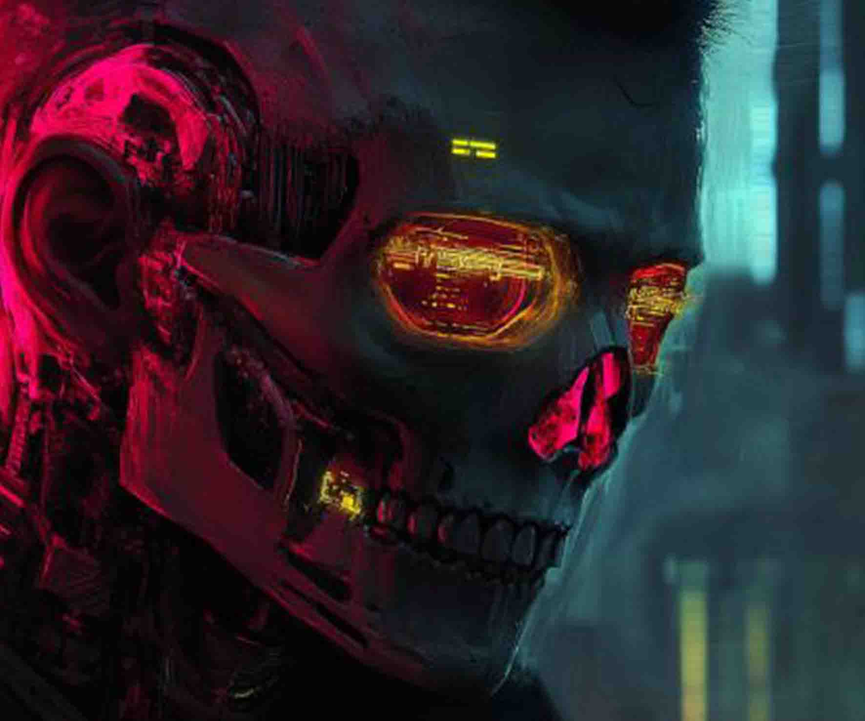 Podkładka pod mysz Cyberpunkowy gość S Podkładka pod mysz Cyberpunkowy gość S