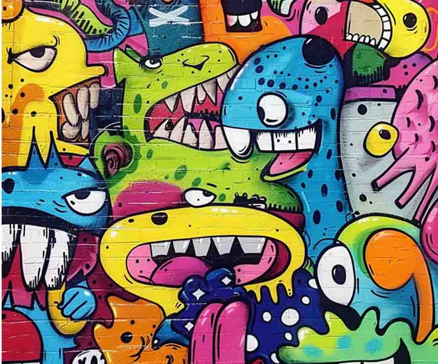 Podkładka pod mysz wesołe graffiti S Podkładka pod mysz wesołe graffiti S